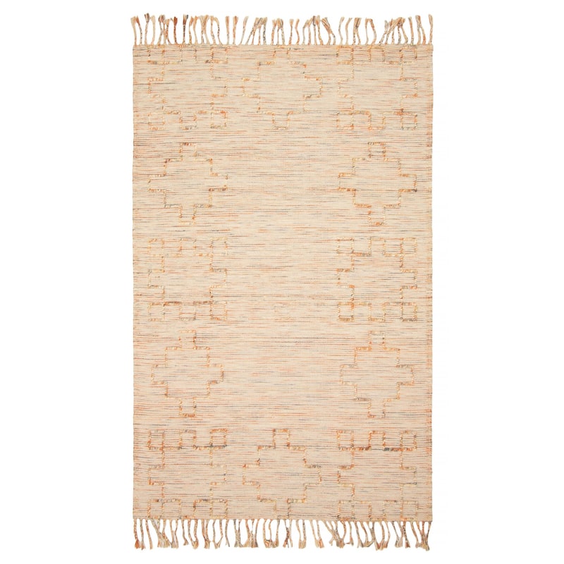 ECARPETGALLERY Braid weave Sienna Beige Wool Rug - 5'1 x 8'1 - Beige - 5'1 x 8'1