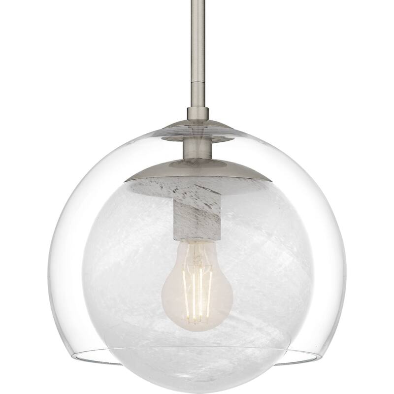 Eslinger 1-Light Brushed Nickel Mini Pendant