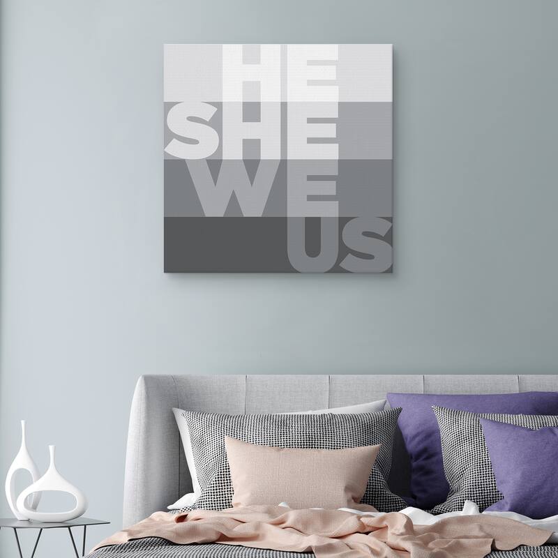 He She We Us by Parker Jones Canvas Art Print