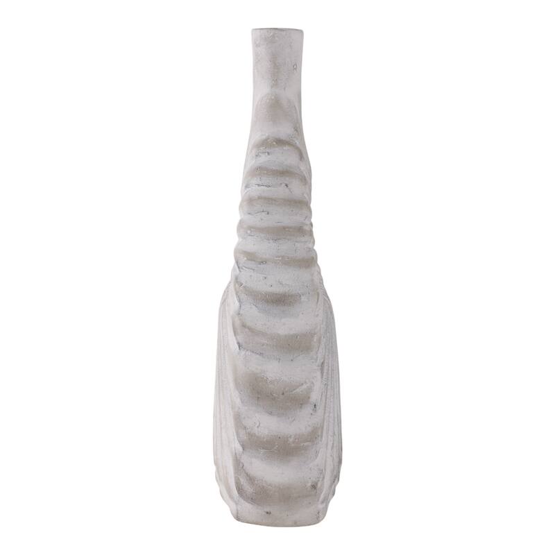Pottery Vase Sculptural Open Center for Decorative Table Accent