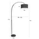 preview thumbnail 5 of 9, Adjustable 71" Arching Floor Lamp Drum Shade Arc Lamp with Marble Base - 71in Total Height