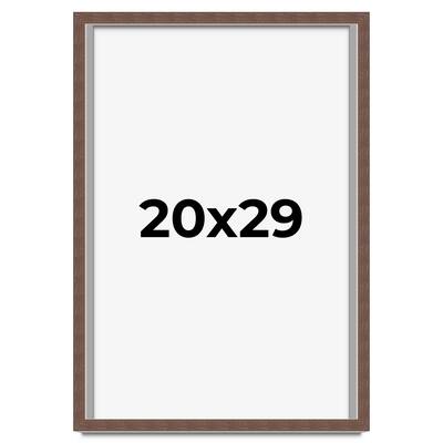 20x29 Shadow Box Frame Brown | 1.125 inches Deep Real Wood Rustic
