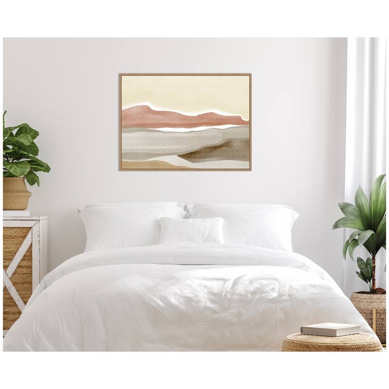 Kate and Laurel Brown Hill by Nikita Jariwala Framed Canvas Wall Art Print
