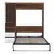 preview thumbnail 4 of 7, Full Size Murphy Bed Wall Bed with Cabinet for Small Living Spaces