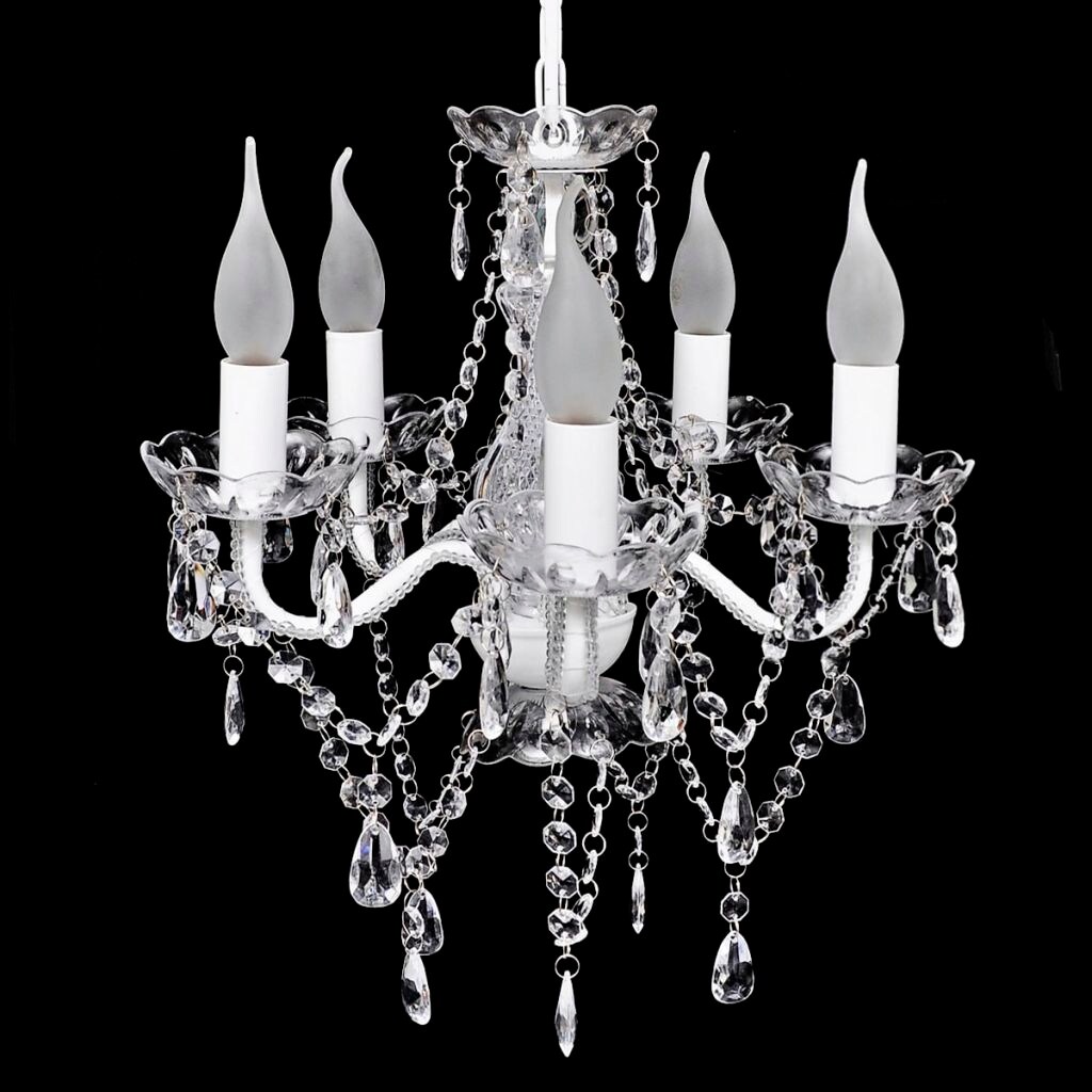 vidaXL Chandelier White 16"x16" - Chandeliers For Bedrooms by Overstock.com