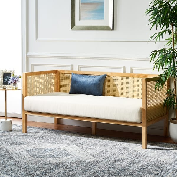 slide 2 of 2, SAFAVIEH Dune Rattan Sofa - 29" W x 62" D x 30" H Natural