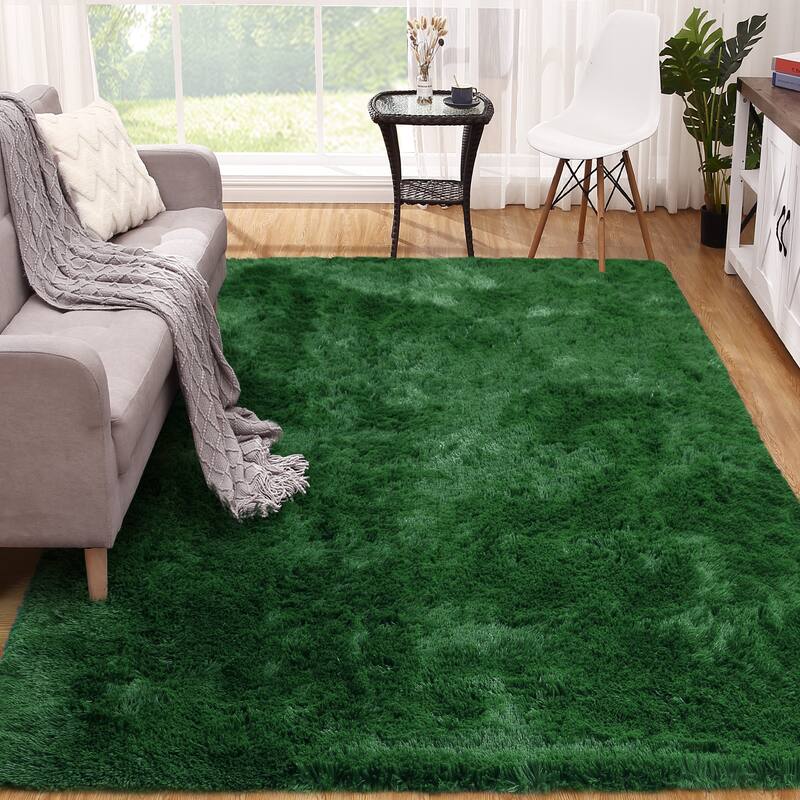 Garvee Shag Fluffy Area Rug Modern Indoor Plush Shaggy Carpet - 8' x 10' - Green