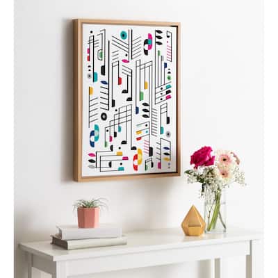Kate and Laurel Sylvie Music Notes Framed Canvas By Rachel Lee