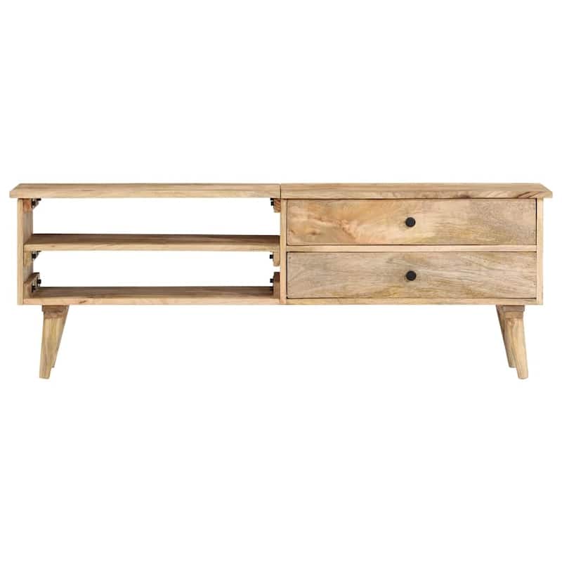 vidaXL TV Cabinet 55.1"x11.8"x19.7" Solid Mango Wood