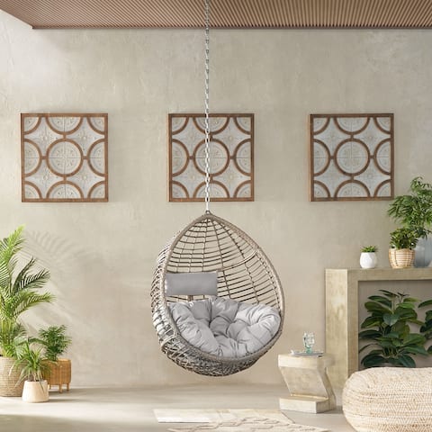 Adan Wicker Hanging Chair by Christopher Knight Home