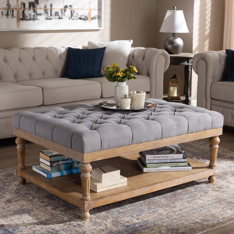 The Gray Barn Windy Ridge Modern and Rustic Cocktail Ottoman