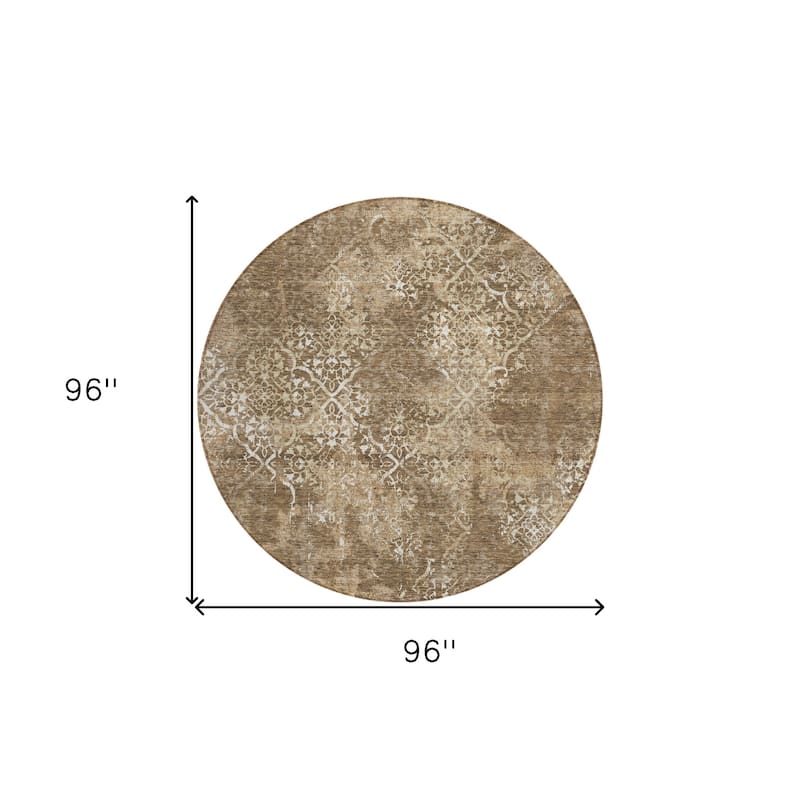 HomeRoots Floral Transitional Rectangle Outdoor Rug