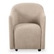 preview thumbnail 11 of 20, NADAAL STUDIOS Laken, Upholstered Rolling Dining Chair - 26 X 26 X 32.5 Beige