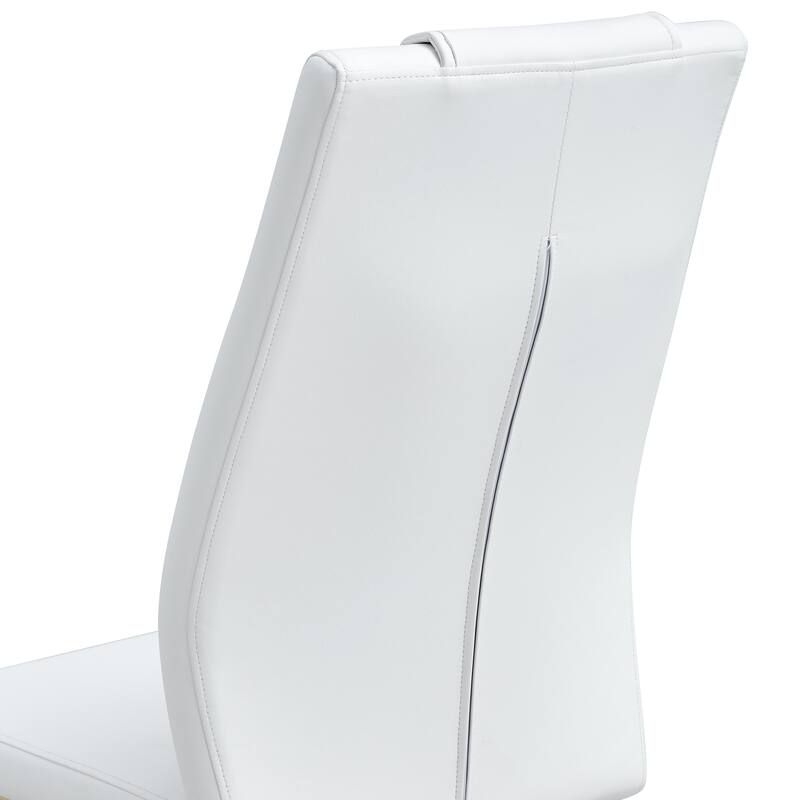 Modern dining room chairs, and golden leg cushioned chairs made of artificial leather, suitable for kitchens Set of 4