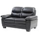 preview thumbnail 4 of 13, Marta Faux Leather Loveseat Black