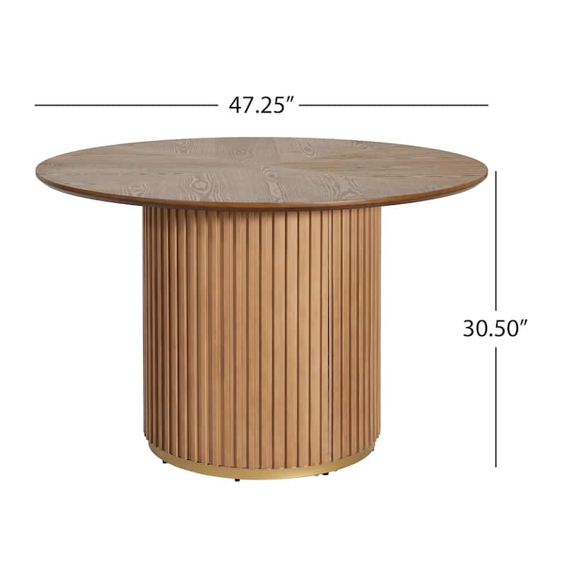 Christopher Knight Home - Modern 5-Piece Wooden Dining Set with Upholstered Linen Chairs