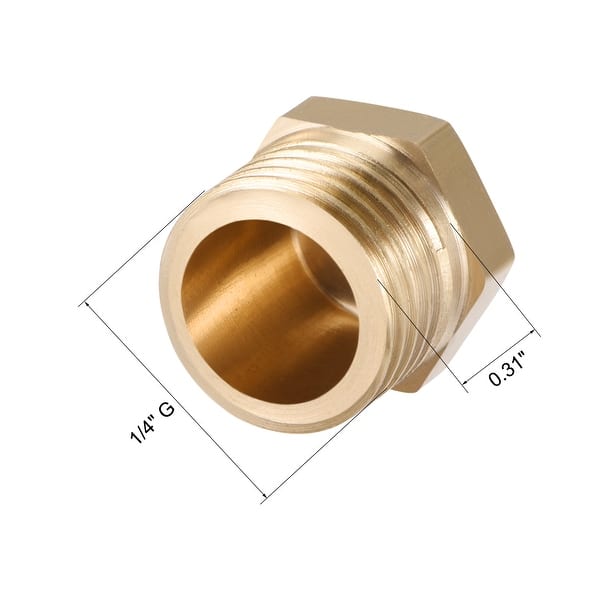 Brass Pipe Fitting,Cored Hex Head Plug 1/4