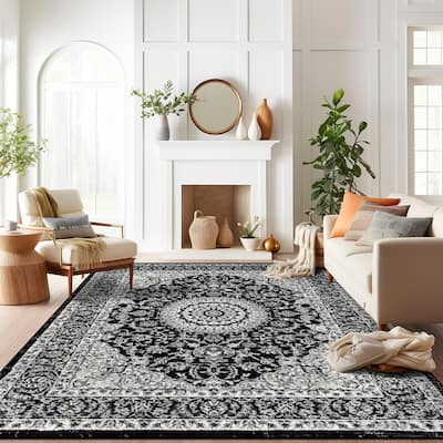 World Rug Gallery Traditional Oriental Medallion Area Rug