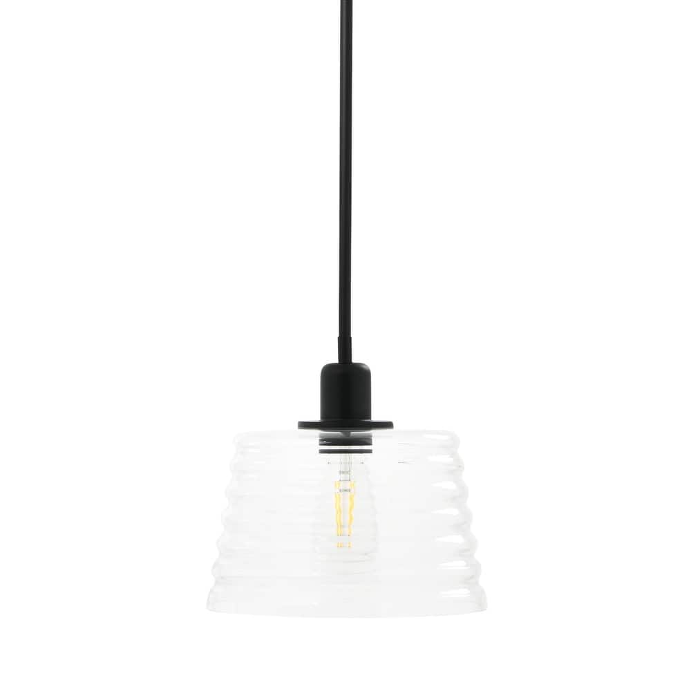 Robert Stevenson Lighting Rhodes - Ribbed Glass Ceiling Light - 10.5"L x 10.5"W x 9.9"H