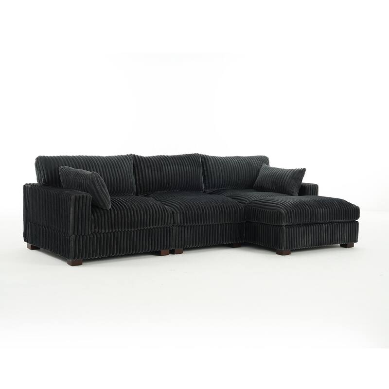 Oversized Plush Modular Sectional Sofa Set L Shaped Couch