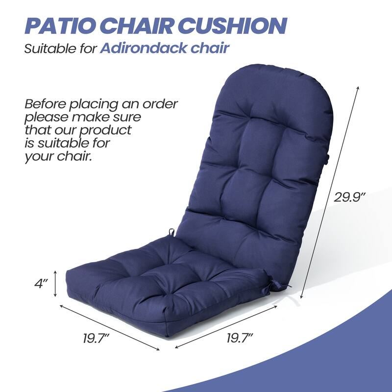 Outdoor Adirondack Chair Cushion Thickened Patio Chair Pad Lounge Rocking Chair Cushion