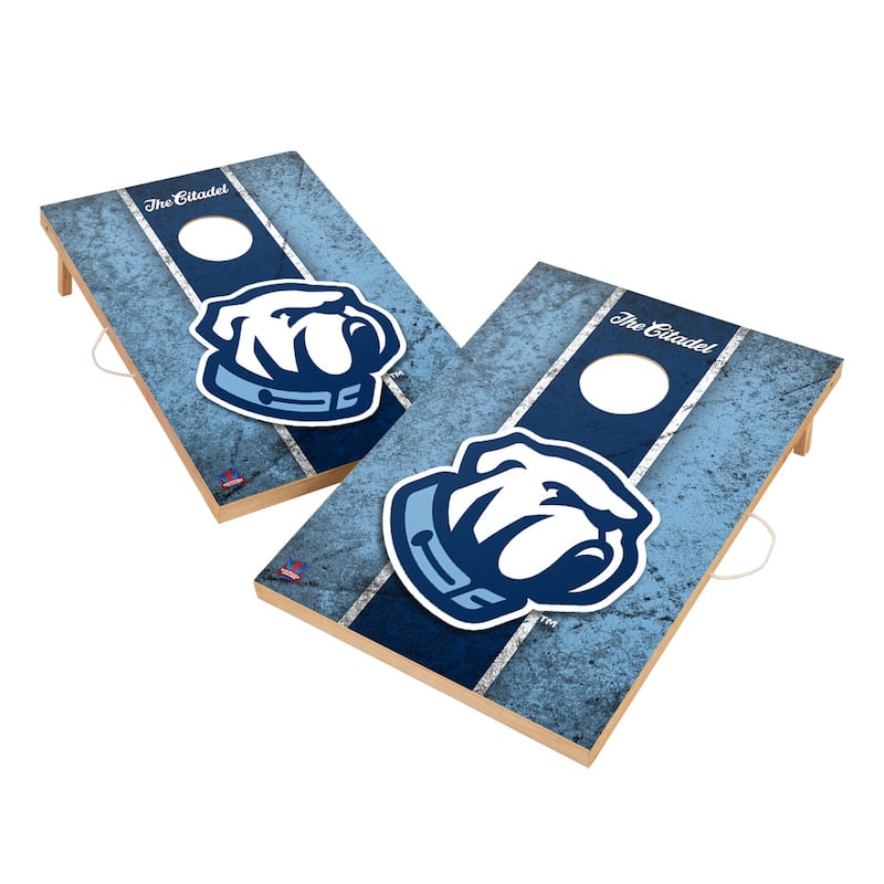 Vintage Citadel Military College Bulldogs Regulation 2x4 Cornhole Set