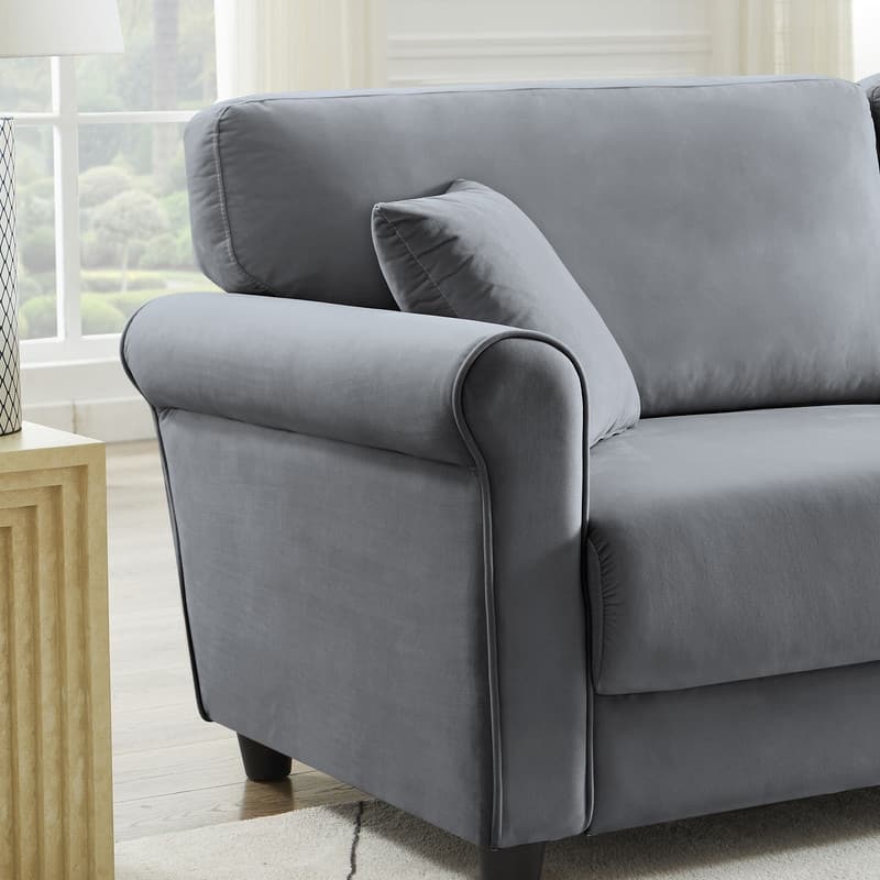 82"Velvet Upholstery Cloud Sofa Couch Cushion Back Deep Seat Loveseat