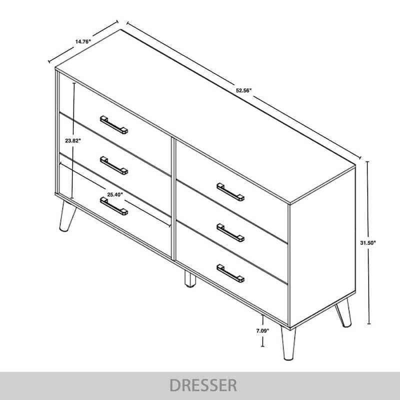CraftPorch Corduroy 4-pieces Mid-Century Modern Navy Blue Bed with Light Grey Furniture Bedroom Set