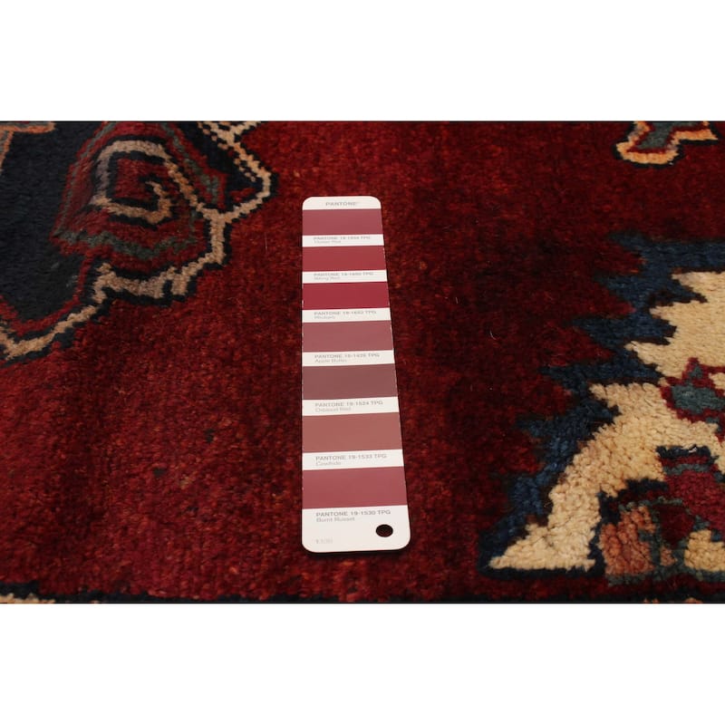 ECARPETGALLERY Hand-knotted Melis Vintage Burgundy Wool Rug - 4'11 x 13'11