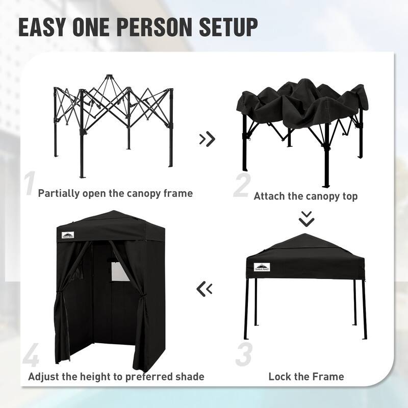 EAGLE PEAK Flex Compact 4x4 Pop-up Canopy Changing Room, Portable Privacy Dressing Room