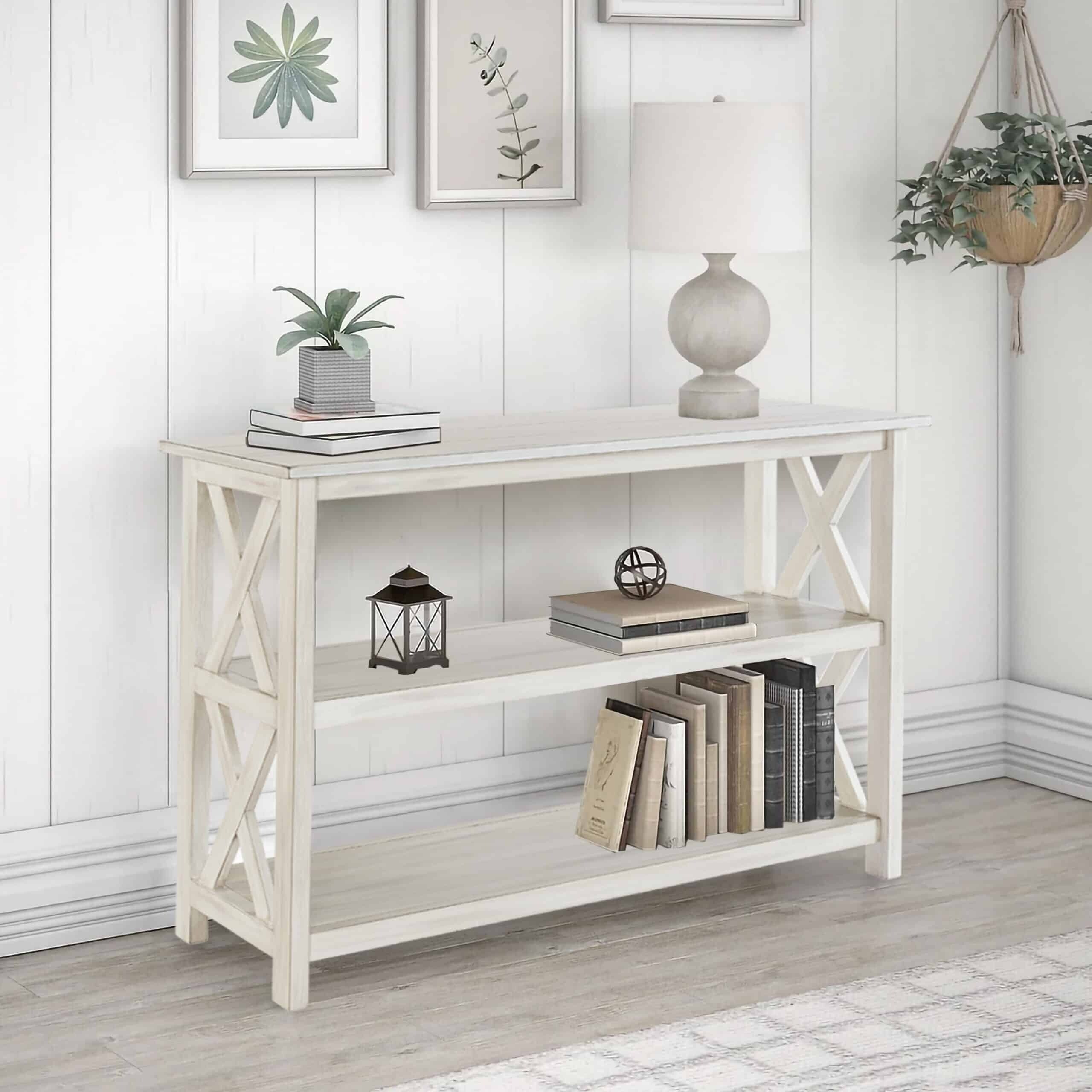 White entryway table discount