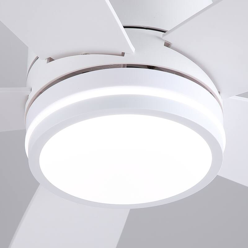 41 and 46 Inches Flush Mount Ceiling Fan with Light and Remote