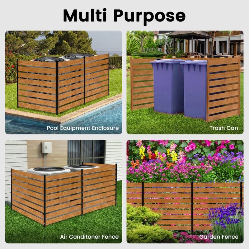 Air Conditioner Fence Outdoor Privacy Fence Screen 3.2 ft.W x 5 ft.H