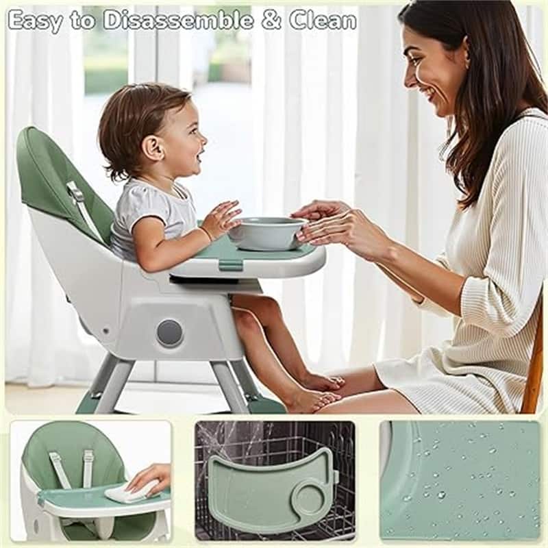 6-in-1 Portable Feeding Rocking Seat Baby High Chair