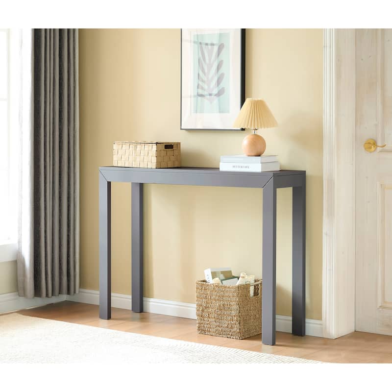Russell Collection Modern Wood Rectangle Console Table - Grey