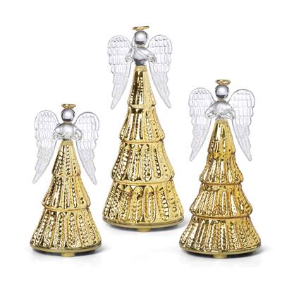 Lenox Radiant Light Lit Angel Figurines 3-Piece Set