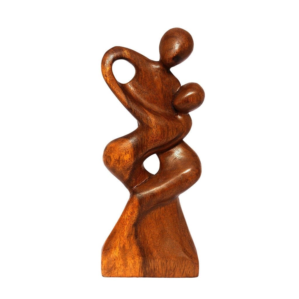 12" Wooden Handmade Abstract Sculpture Statue Handcrafted "Forever Mine" Gift Home Decor Figurine Decoration Hand Carved