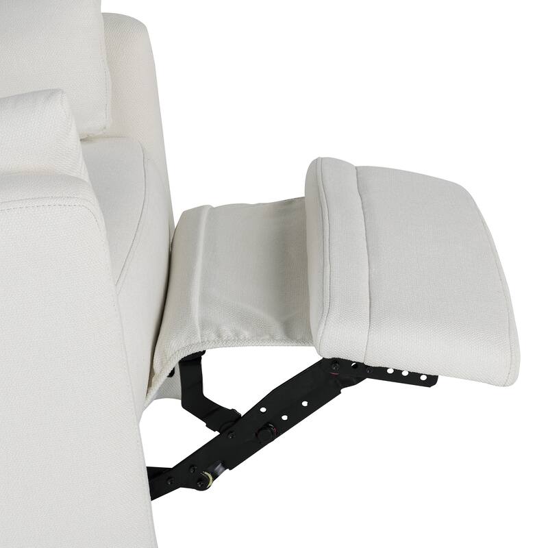 Modern 360 Degree Swivel Rocker Recliner Chair with Pillows