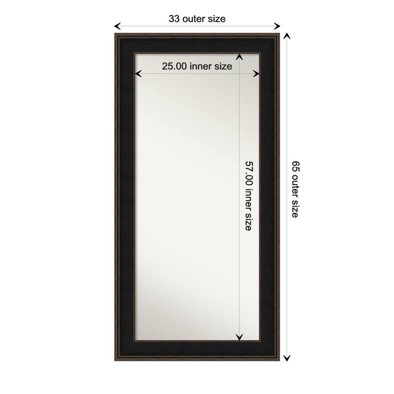 Wall Mirror Choose Your Custom Size-Oversized, Mezzanine Espresso Wood