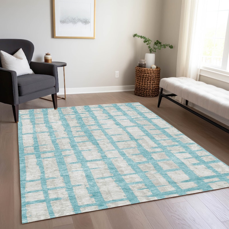 Machine Washable Indoor/ Outdoor Chantille Contemporary Ombre Rug