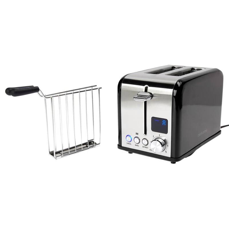 Curtis Stone Digital 2-Slice Toaster with Sandwich Cage Refurbished - Black