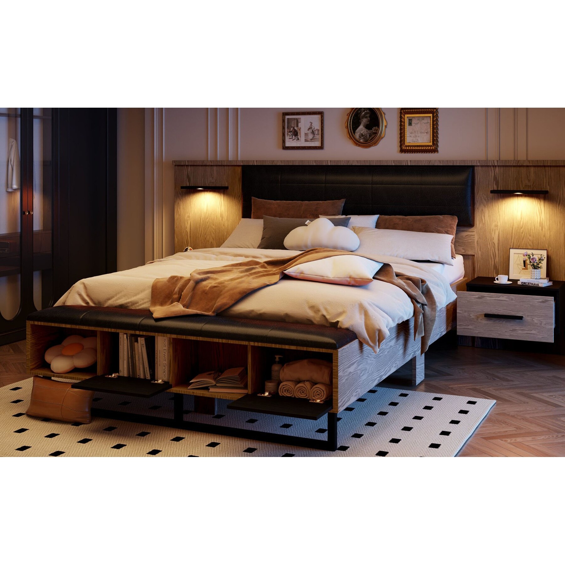 Headboard with integrated lighting 2025