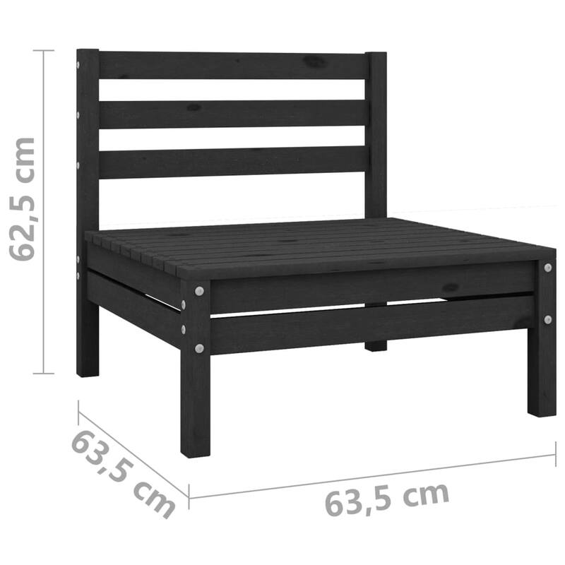 vidaXL Solid Wood Pine Patio 2-Seater Sofa Outdoor Furniture Multi Colors - 25" x 25" x 24.6"