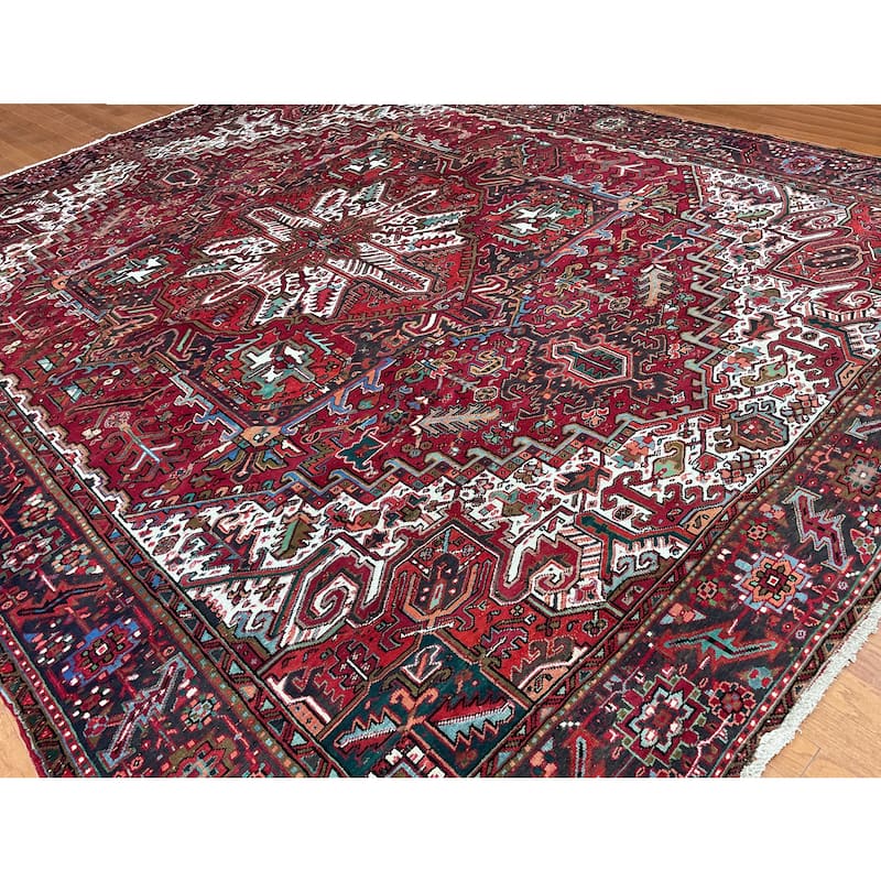 HERAT ORIENTAL Handmade Fine Heriz Wool Rug - 10' x 12'8"