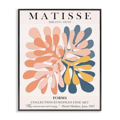 Stupell Classical Matisse Painting Cut Out Forms Traditional Abstract Framed Wall Art