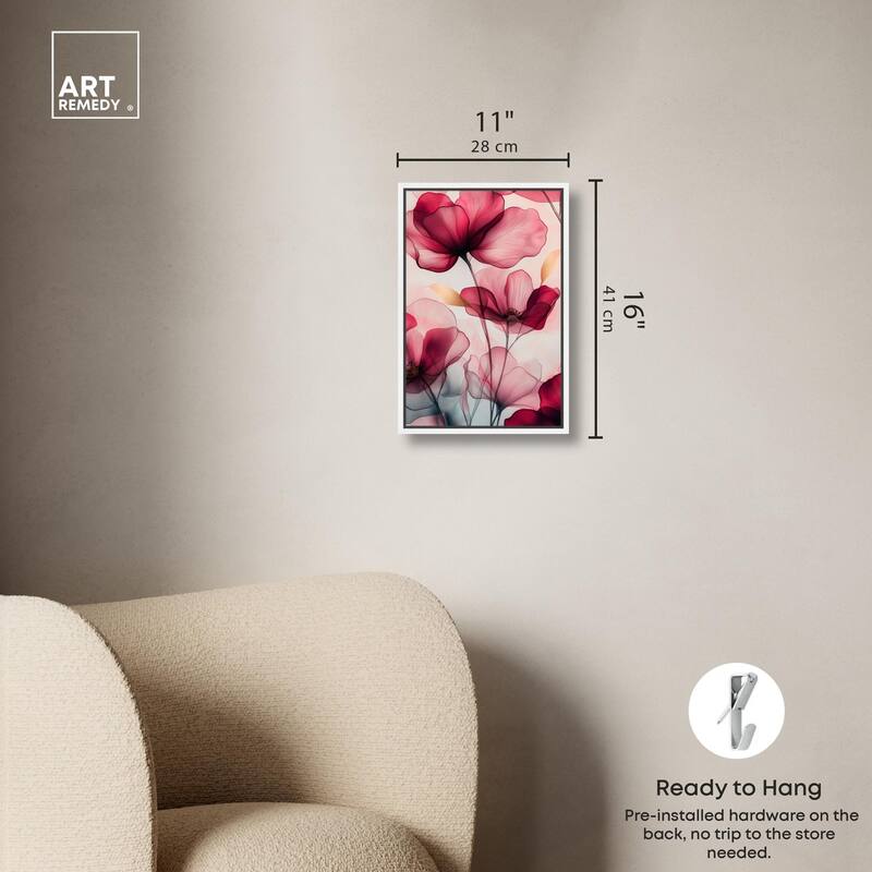 Chiffon Cherry Charm Canvas by Art Remedy