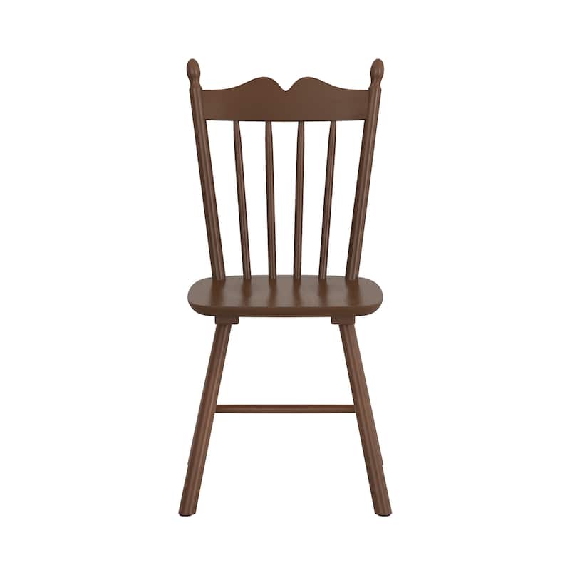 Set of 2 Farmhouse Wooden Kitchen Chairs - N/A