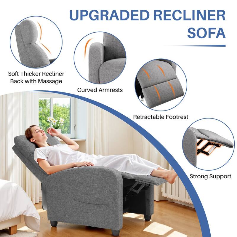Recliner Massage Small Home Theater Seating Adjustable Recliner Chair for Living Room & Aldult