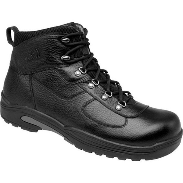 Drew Men's Rockford Waterproof Boot Black Tumbled Leather Overstock