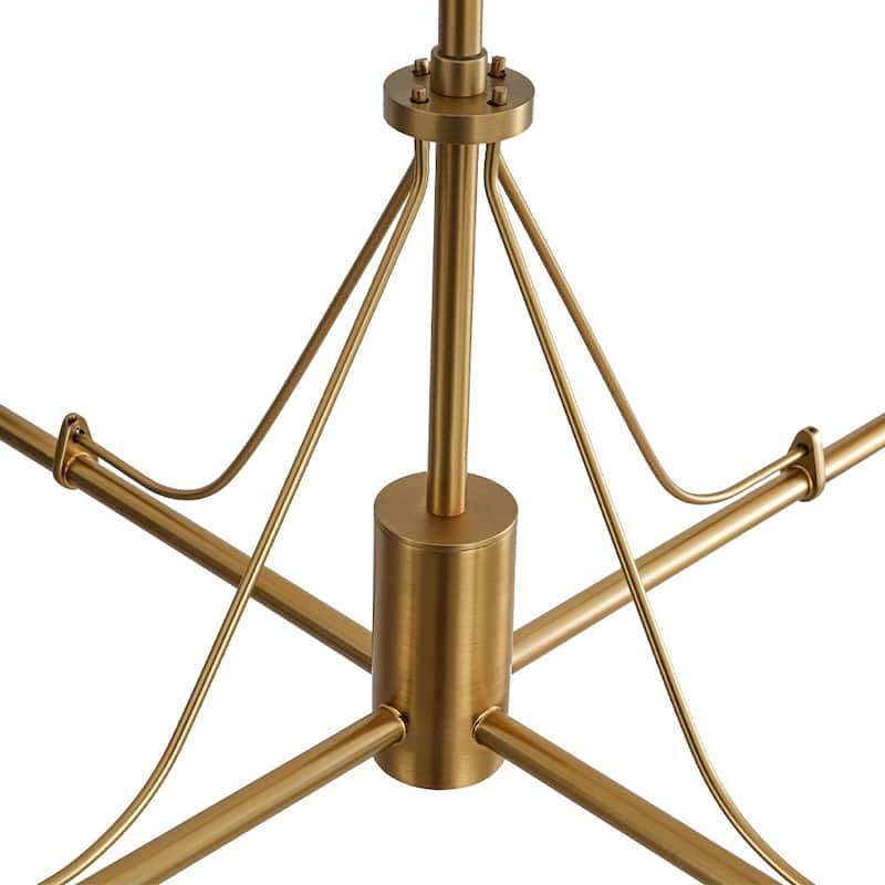 Modern Opal Glass Globe Quadra Dining Chandelier